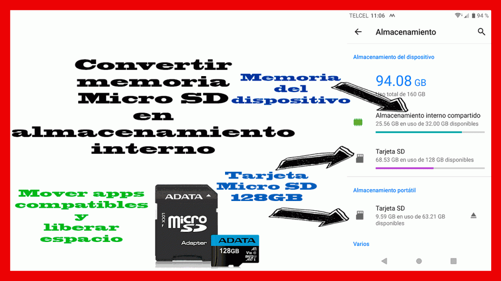 formatear micro sd como almacenamiento interno