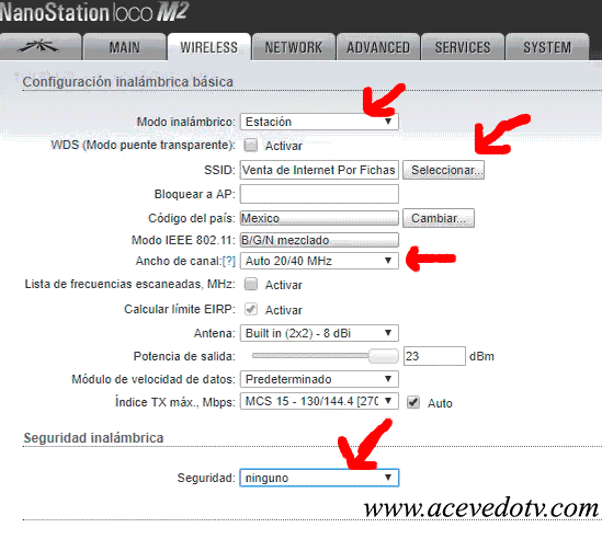 configurar nanostation loco m2 en modo cliente